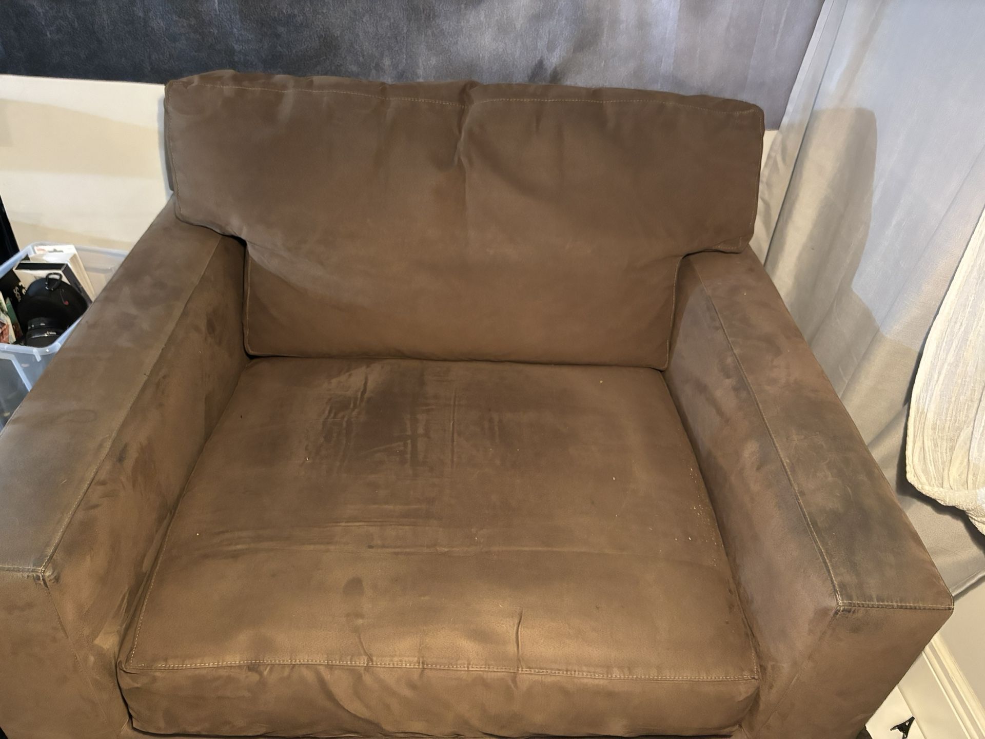 Chocolate Suede oversized Chair