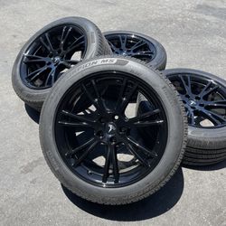 19” Tesla Model Y Gemini Factory Original Long Range Performance Wheels Gloss Black Rims 2020-2024