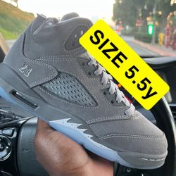Jordan 5 Wolf Grey size 5.5y