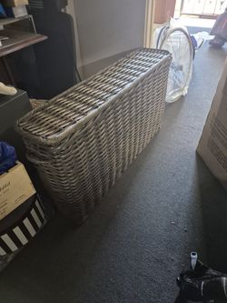 Pottery Barn Seagrass Large Utility Wick Basket 45 X 24 X 10 Brand New