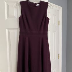 Calvin Klein Dress, Size 2, Maroon