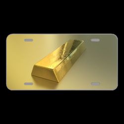 License Plate Novelty Car Front Bullion Gold Currency Wealth Finance