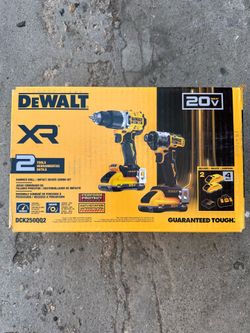 DEWALT 20-volt max 2 -Tool Brushless Hammer Drill & Impact Power Tool Combo Kit w/ Soft Case  $299 New