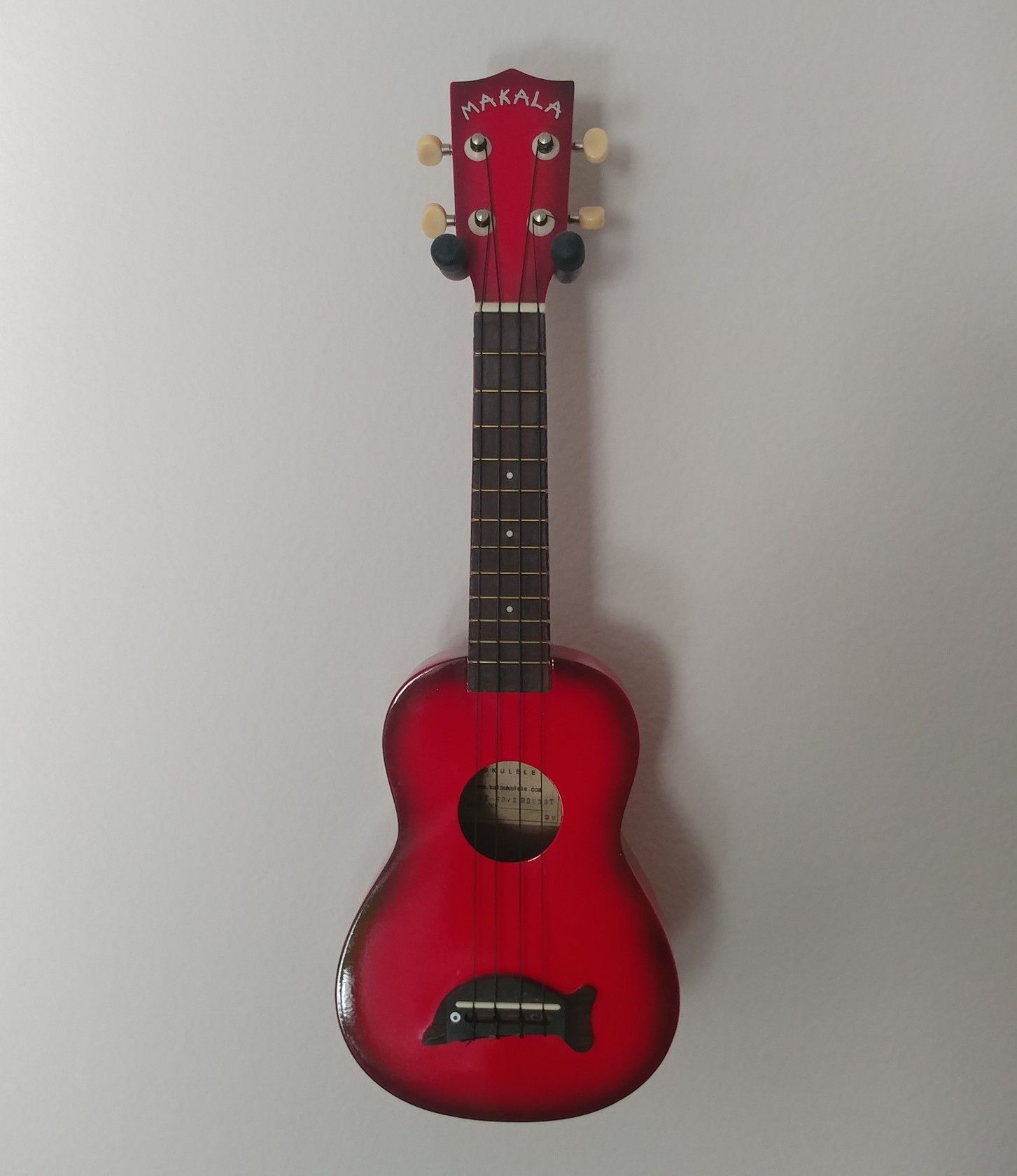 Makayla Red Sunburst Dolphin Ukulele