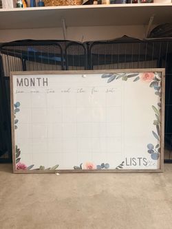 Framed Monthly calendar planner