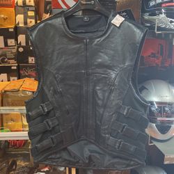 Vest Motorcycle Leather Club Style