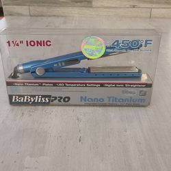 BaBylissPRO Nano Titanium Flat Iron Hair Straightener 1 Inch  BABNT2091T