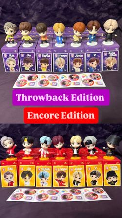Throwback and Encore Edition TinyTAN inspired by BTS McDonald’s Happy Meal Toys