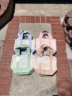 Trader Joe’s Striped Mini Canvas Tote Bags