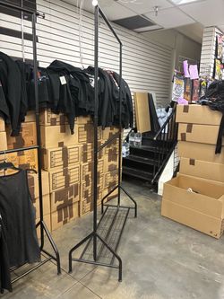 Garment clothing rack 2 tier black