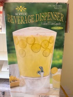 3 Gallon Acrylic Drink Dispenser