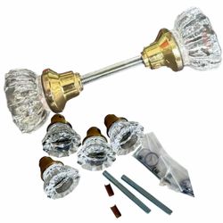 Crystal Glass Door Knob Set with Hardware