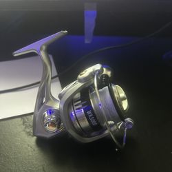 Silver Fishing Reel With Beyond Braid
