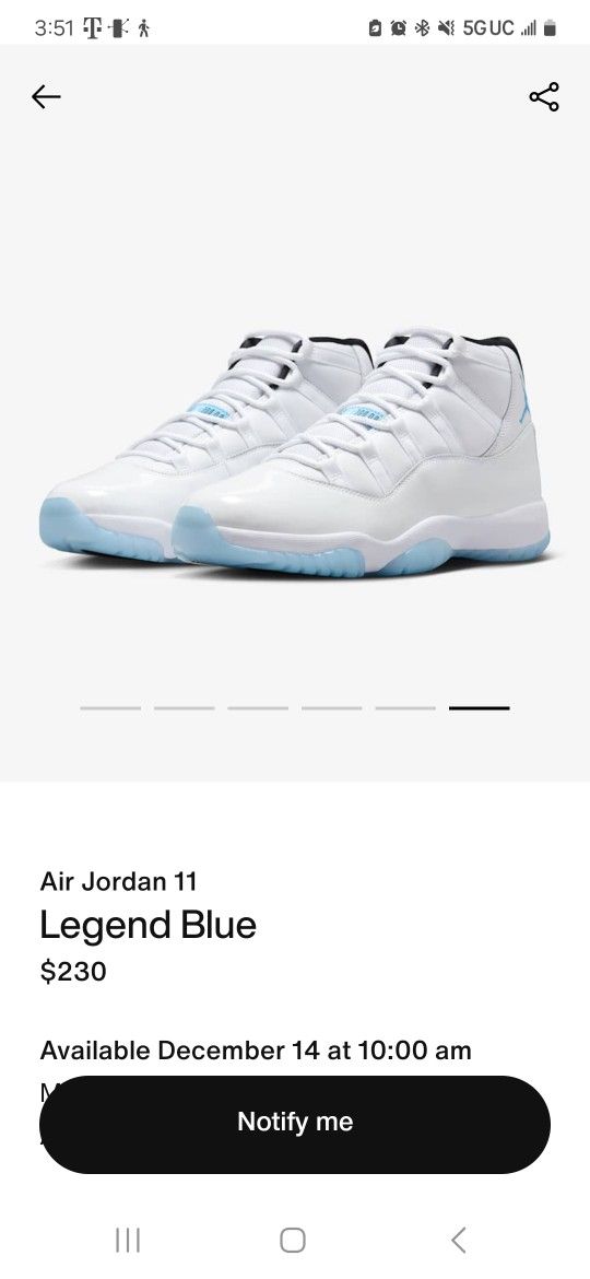Air Jordan 11 Legend Blue Size 9