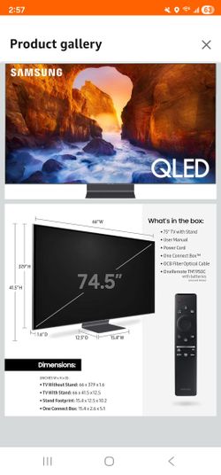 Samsung 75” Q90R QLED 4K Smart TV (Model # QN75Q90RAFXZA