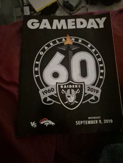 OAKLAND  RAIDERS LAST GAME AT THE OAKLAND COLISEUM 2019 60th Version