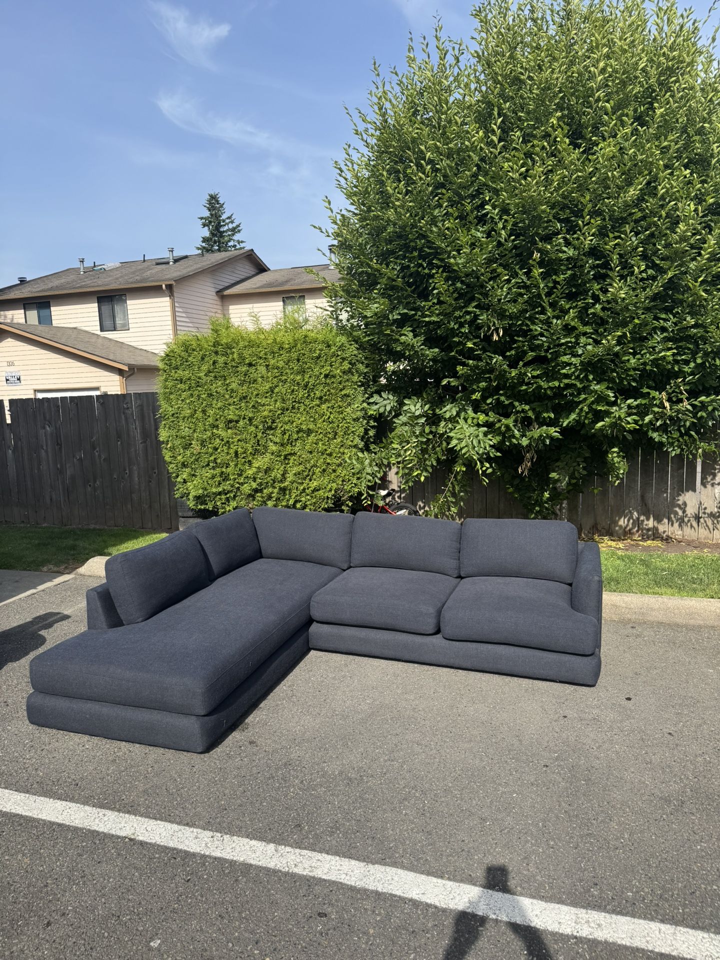 West Elm Sectional Couch Sofa