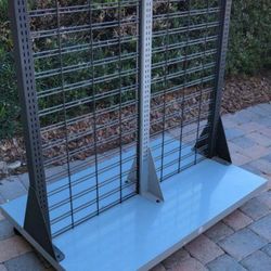 2 (2 Sided) Retail Metal Fixture Display With Wheels