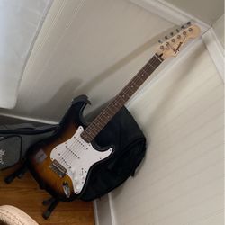 guitar, case, amp