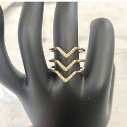 Stella And Dot Pave Chevron Ring 