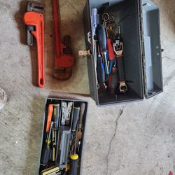 Tool Box With Miscellaneous Hand Tools