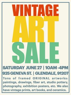 Huge art collection sale in Glendale Saturday 6/27