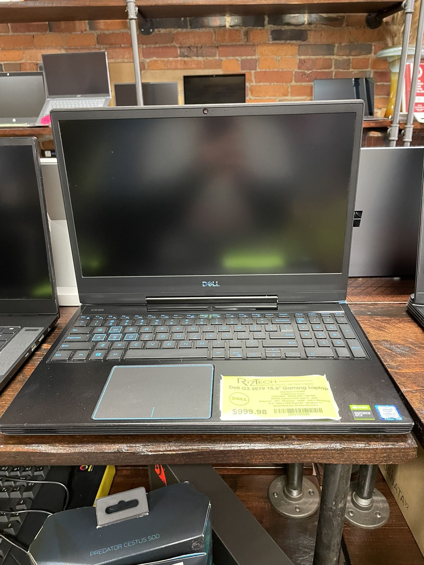 Dell G3 3579 Gaming Laptop i7 2.6GHz SixCore 16GB RAM 500GB SSD 1TB HDD 6GB GPU W11 15.6” FHD