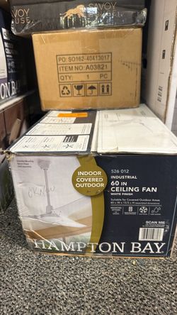Hampton Bay 60-Inch Industrial Ceiling Fan White