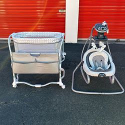   GRACO crib and swing