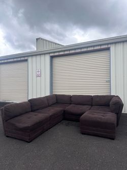 🛋️ Costco Brown 6-Piece Sectional | COUCH+DELIVERY $550