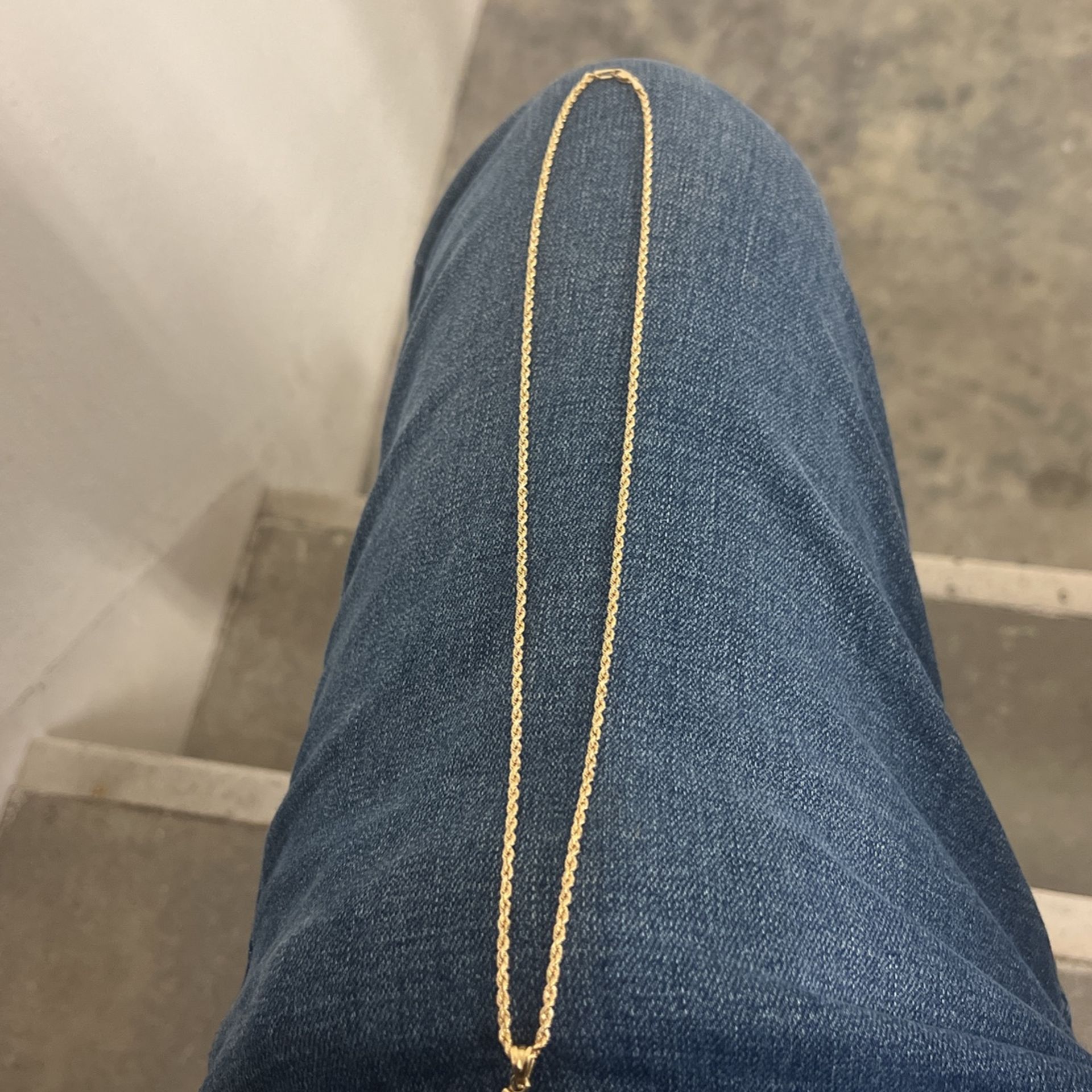22in Rope Gold Chain 10k  2.5mm