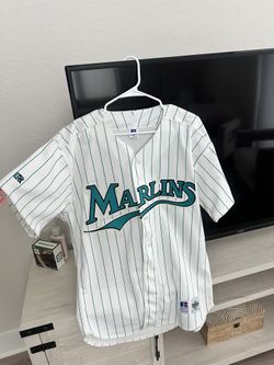 Marlins Pin Striped Vintage Jersey XL