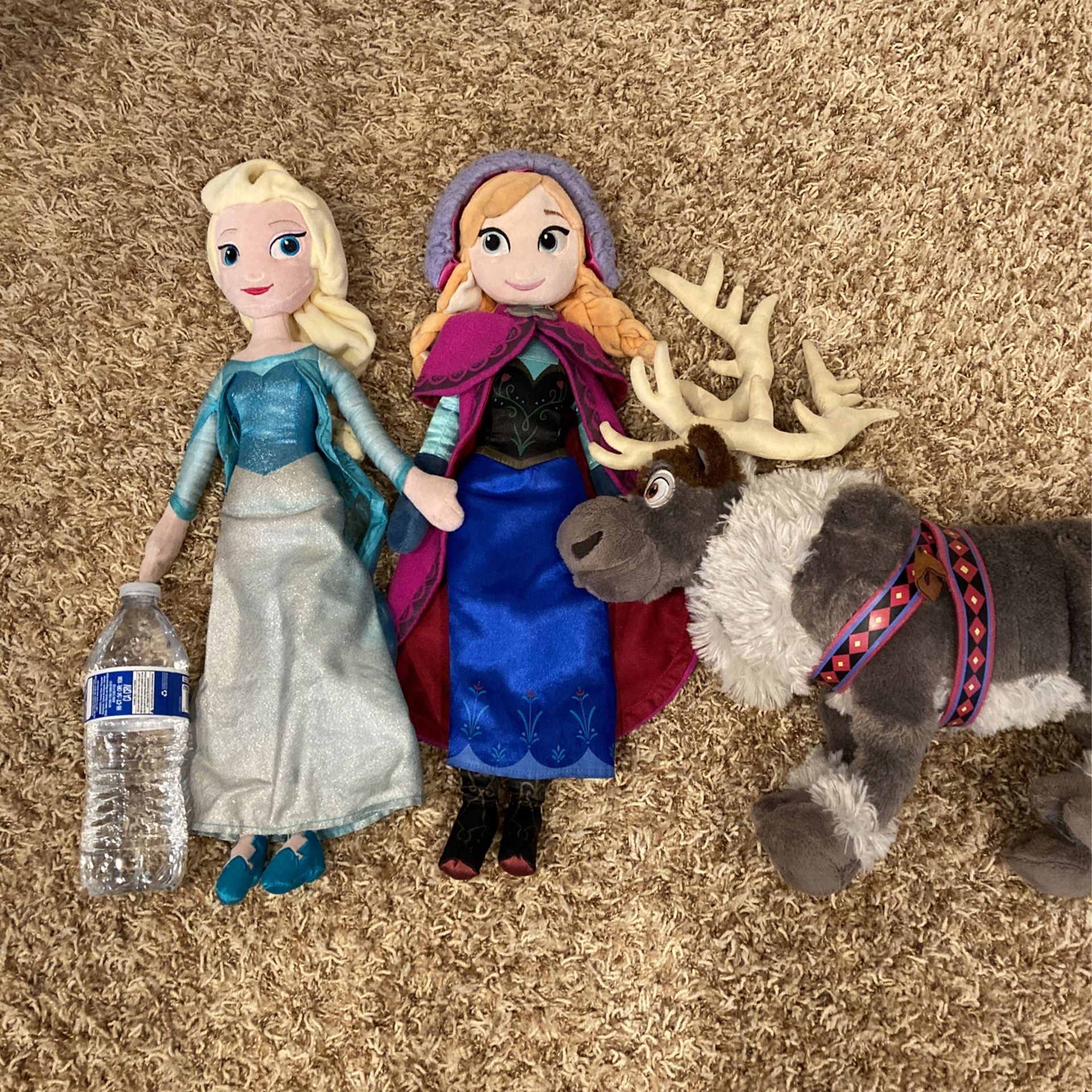 19 Inch Elsa And Anna Plushy Plus Sven