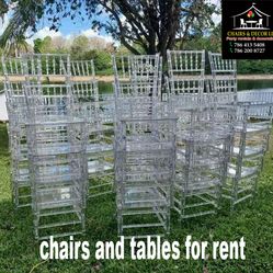 Chairs and tables