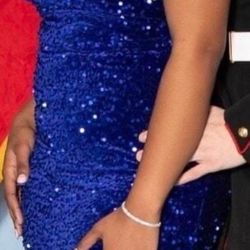 sparkle  royal blue dress