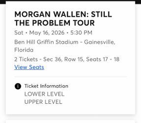 MORGAN WALLEN tickets- GAINESVILLE