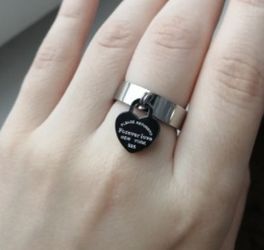 Love wedding ring, Heart 925 silver