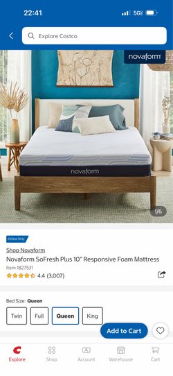 Costco Novaform mattress 10” only use for 1 month