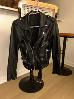 Black leather jacket