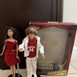 RARE Disney High School Musical Gabriella And Troy Dolls Set Barbie  