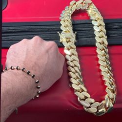 24MM Cuban Link Chain 14k Heavy Gold Plated Doesn't Loses Color 