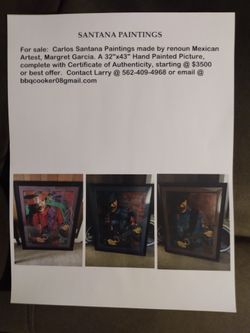 CARLOS SANTANA PAINTINGS