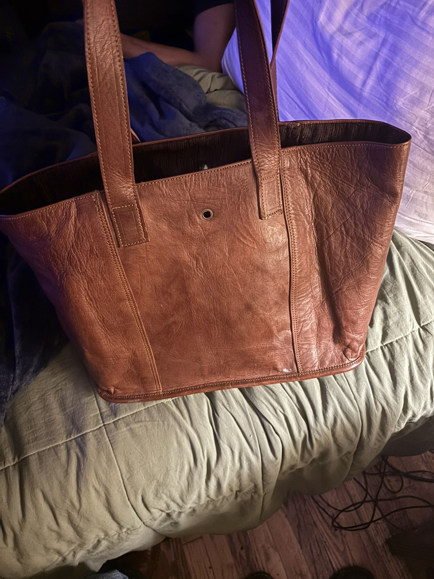 Leather Bucket Bag