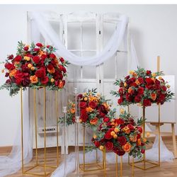 Wedding Flower Stand Wedding Metal Vase Stand Column Vases Stand Detachable Flower Rack, Iron Flower Stand, Rectangular Frame Flower Rack Geometric St
