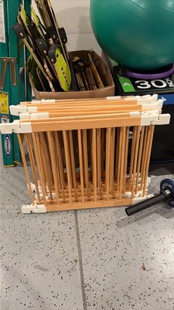 Wood baby gate / play area
