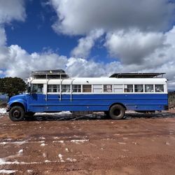 School Bus Converted To Fully Off-Grid Home