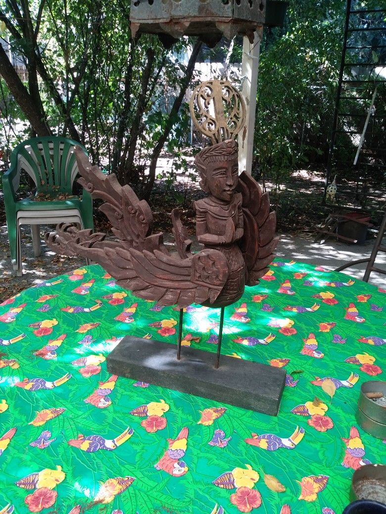 Antique Winged Hindu deity