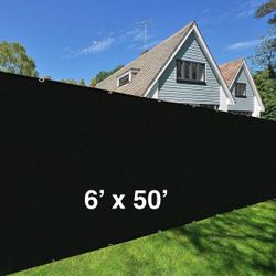 FENCE SCREEN 6 x 50 Privacy SCREEN - 6x50 BLACK
