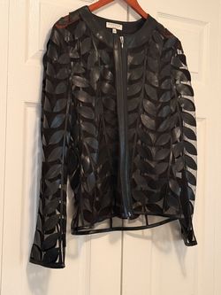 Bagatelle Collection Black Leaf Jacket - Large