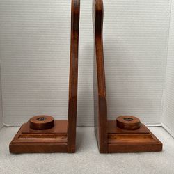 Vintage Hanging Wooden Wall Scones 